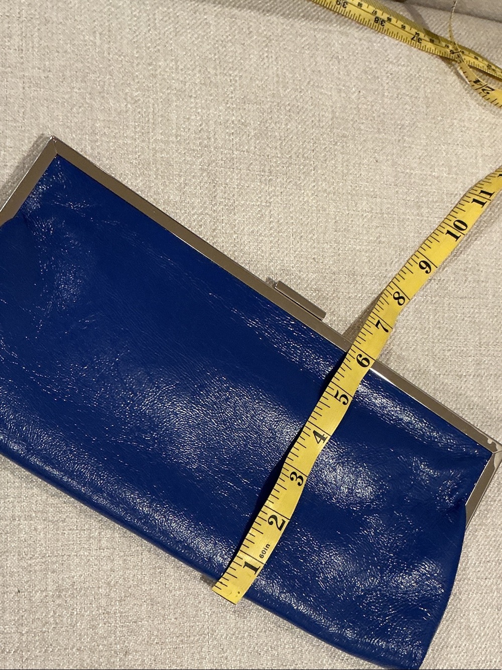 HOBO Royal Blue Leather Frame Clutch - Picture 6 of 7